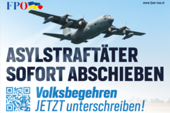 Die FPÖ NÖ ruft zur Unterstützung des Volksbegehrens Asylstraftäter sofort abschieben auf 